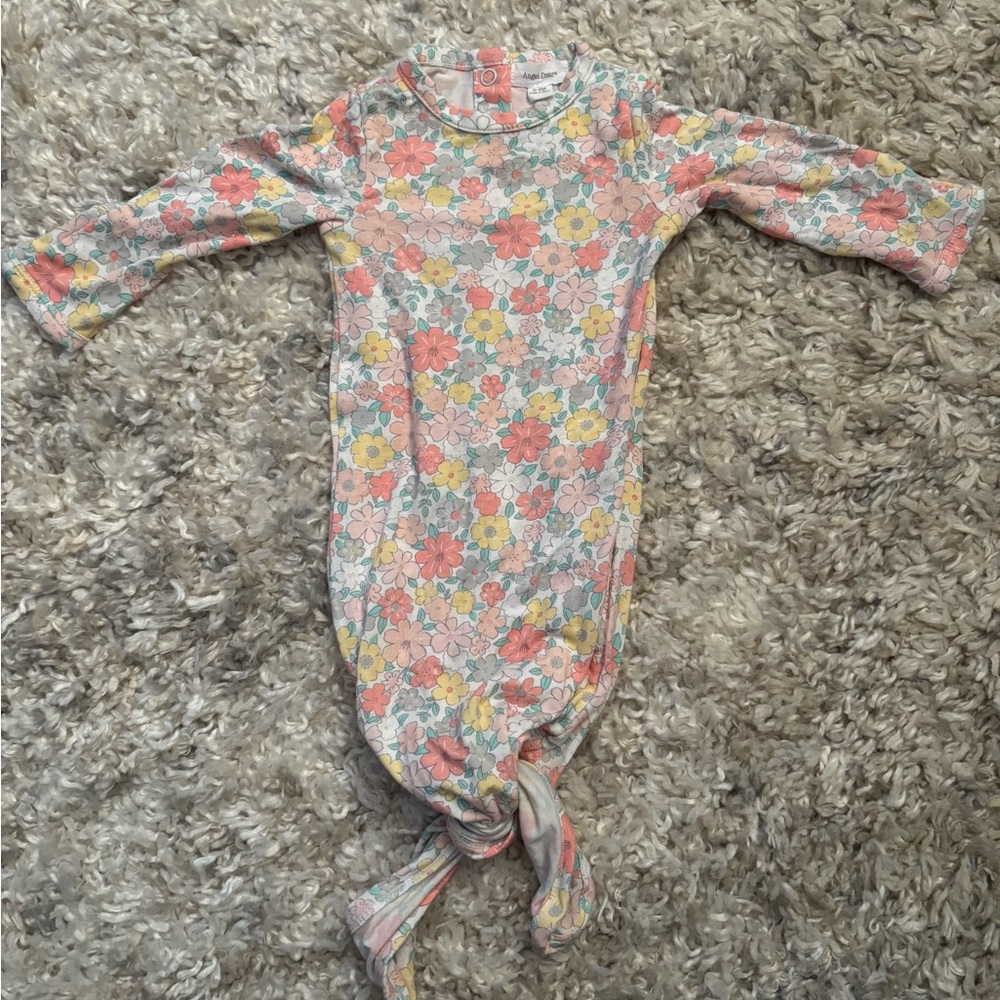 Angel Dear Pastel Floral Newborn Knot Gown